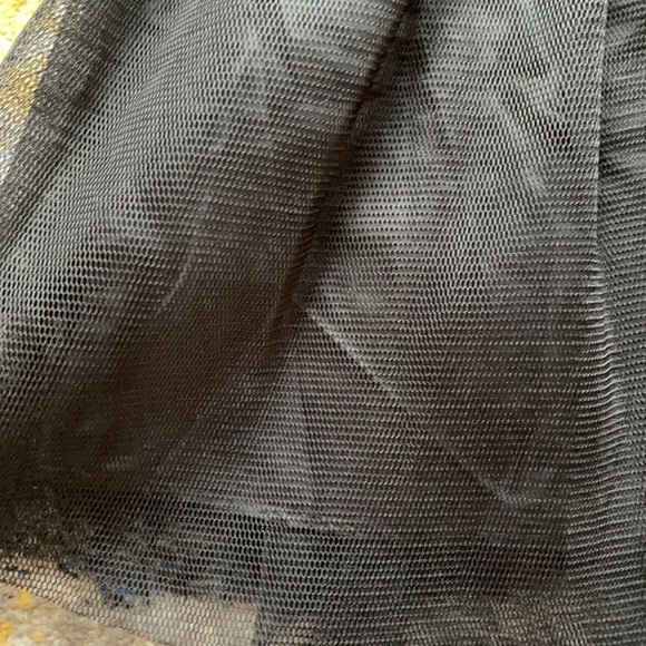 Black Mesh A-Line Skirt - Picture 3 of 8